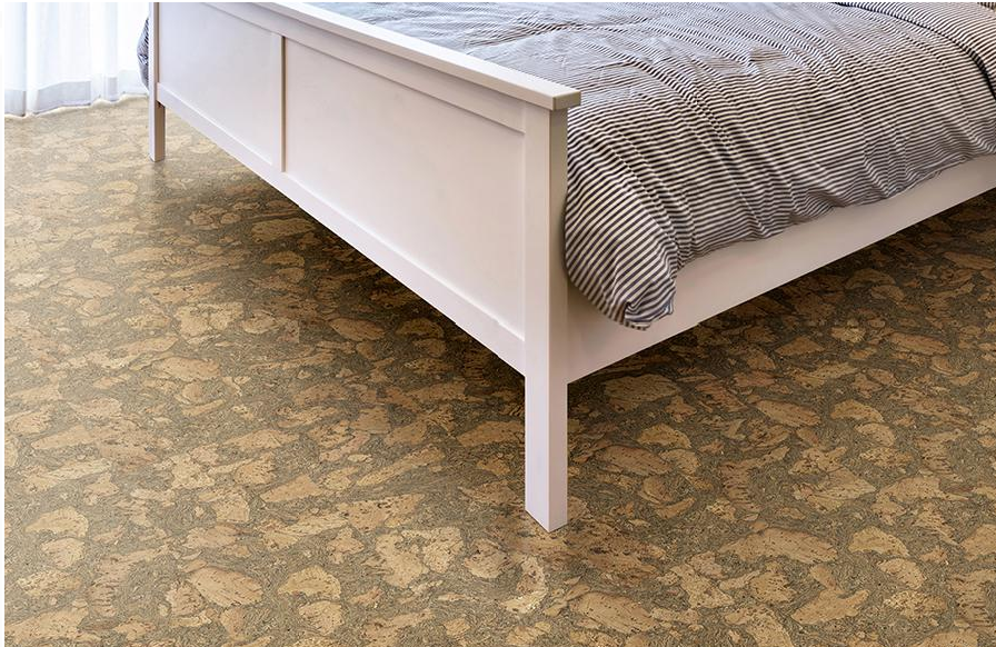 Пробковый пол замковый Corkstyle Natural Cork Elba 915×305×10,5 фото в интерьере